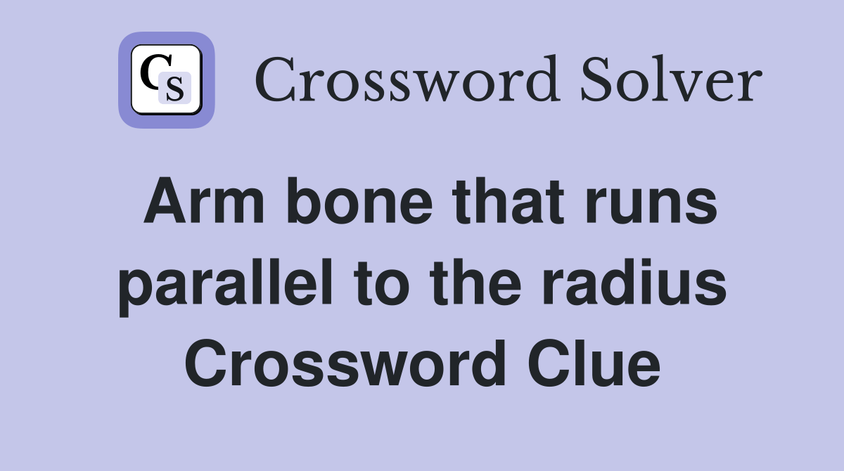 Arm bone that runs parallel to the radius Crossword Clue Answers